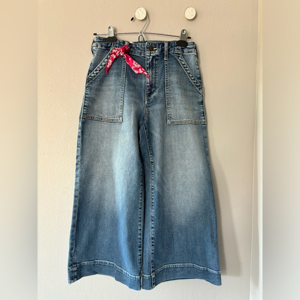 Anthropologie pilcro and the letterpress Melanie cropped wide legged jeans